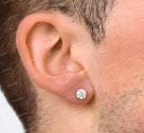 Trendy Design VVS Moissanite Stud Earrings Claw Setting Cut 4 Prong 925 Silver Earring