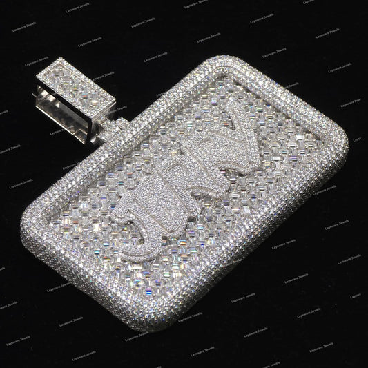 Iced Out Custom Letter Moissanite Diamond Pendant S925 Silver Luxury Hip Hop Statement Fashion Charm Pendant For Rapper Jewelry