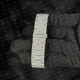 Premium VVS Moissanite Diamond Skeleton Dial Watch In Unique Style Fully Iced Out Watch