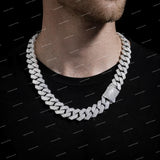Cuban Link Chain S925 Silver Moissanite Diamond Heavy Borderless Iced Out VVS Hip Hop Chain