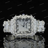 Luxury Iced Thorn-Frame Square Full Iced Moissanite Diamond Watch Premium Statement Timepiece