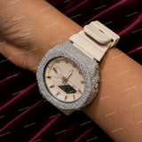 Hip Hop Iced Out Moissanite Diamond Watch With Rubber Strap Bold Style Luxury For Men
