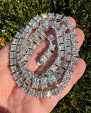 Personalized 925 Sterling Silver VVS Moissanite Luxury Cluster Link Chain Necklace