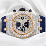 Premium Moissanite Diamond Style Watch With Rubber Strap Bold Luxury Accessory For Men