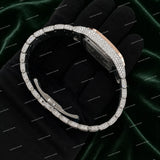 Custom Rose Gold Tone Moissanite Diamond Watch Custom Luxury Fashion Style
