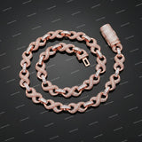 High Quality Luxurious Brilliant Cut Cuban Chain Necklace Silver/Gold Plated Moissanite Box Clasp Hip Hop Style