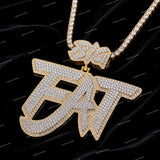 Premium Charm Pendant 925 Sterling Silver Hip Hop Name Logo 3D VVS Moissanite Diamond Letter Pendant