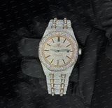 Fully Bust Down Moissanite Diamond Studded Moissanite Watch