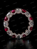 Luxury Women's Rose Gold Plated Moissanite Eternity Band Ring