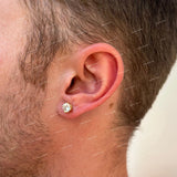 Trendy Design VVS Moissanite Stud Earrings Claw Setting Cut 4 Prong 925 Silver Earring