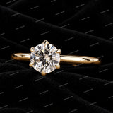 Luxury 925 Sliver VVS Moissanite Diamond Solitaire Perfect Engagement Ring