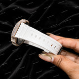 Mens Moissanite Diamond Watch With Rubber Strap Premium Luxury Look Bold Fashion Accessory