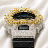 Full Iced Moissanite Diamond Watch With Black Rubber Strap Premium Hip Hop Luxury Statement Timepiece