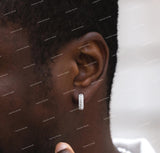 Luxury S925 Sterling Silver Moissanite Diamond Hoop Earrings VVS Clarity Iced Out Hip Hop Unisex Jewelry
