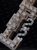 Hip Hop Moissanite Brilliant Cut 925 Sliver Iced Custom 3D Letter Name Claw Setting Pendant