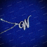 Luxury Custom Initial Letter Pendant VVS Moissanite 925 Sterling Silver Iced Out Hip Hop Unisex Necklace Jewelry