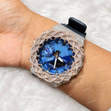 Men's Iced Moissanite Diamond Watch With Black Rubber Strap Bold Premium Luxury Design