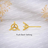 VVS Moissanite Claw Setting Earrings S925 Sterling Silver Round Brilliant Cut Luxury Diamond Studs