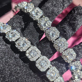 Hip Hop VVS Moissanite Round Cut Diamond Statement Link Chain For Men & Women