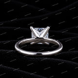 Premium Princess Cut VVS Moissanite Diamond Pave Engagement Ring