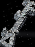 Themed Moissanite Pendant Letter Hip Hop Style S925 Silver Ice Out Moissanite Vertrical Letter Pendant
