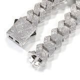 Cuban Link Chain S925 Silver Moissanite Diamond Heavy Borderless Iced Out VVS Hip Hop Chain