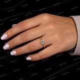 Luxury 925 Sliver VVS Moissanite Diamond Solitaire Perfect Engagement Ring