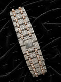 Luxury Moissanite Timepiece With Iced Diamond Look And Full Iced Straps For Modern Men's Fashion