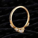 Vintage Engagement Ring with Marquise Cut S925 Sliver VVS Moissanite Diamond Unisex Ring