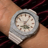 Hip Hop Iced Out Moissanite Diamond Watch With Rubber Strap Bold Style Luxury For Men