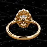 Premium Custom Oval Cut VVS Moissanite Diamond 925 Sterling Sliver Ring