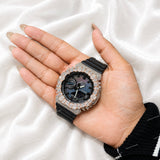Snow White VVS Moissanite Diamond Watch With Rubber Strap Bold Streetwear Luxury Timepiece For Men