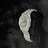 41MM Black Arabic Number Moissanite Diamond Luxury Hip Hop Watch