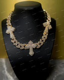 Premium Baguette Cut 925 Silver Moissanite Diamond Cuban Link Chain Hip Hop Style Necklace Rappers