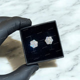 Iced Flower Cluster Moissanite Earrings Claw Setting 925 Sterling Silver Cut VVS D Color Stud Earrings