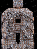 Personalized Luxury Hip Hop Baguette Cut VVS Moissanite Letter 925 Sterling Silver Pendant