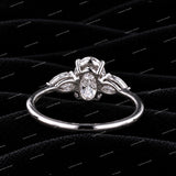 Oval VVS Moissanite Diamond Engagement Ring Three Stone Luxury Diamond Ring