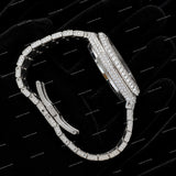Snow White Ice Drip Moissanite Diamond Watch Personalized Luxury Look
