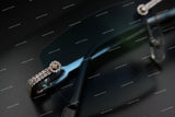Handcrafted Moissanite Diamond Rimless Eyewear Blue Gradient Tinted Sunglasses