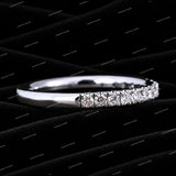 Premium Luxurious Round Moissanite Diamond Band Half Eternity Wedding Band