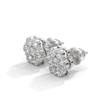 Iced Out 925 Silver With Moissanite Diamond Earring