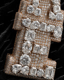 Luxurious Style VVS Moissanite Diamond S925 Sliver Iced Out 3D Pendant Name Letter Pendant
