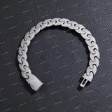 Hot Selling 925 Silver Brilliant Cut VVS Moissanite Diamond Hip Hop Cuban Link Chain Necklace