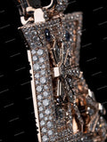 Hip Hop VVS Moissanite Brilliant Cut Iced 925 Sliver Custom 3D Letter Name Claw Setting Pendant