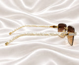 Luxury Pear Cut Moissanite Diamond Iced Out Grediant Sunglasses Party Wear