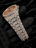 Luxury Moissanite Timepiece With Iced Diamond Look And Full Iced Straps For Modern Men's Fashion