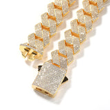 Cuban Link Chain S925 Silver Moissanite Diamond Heavy Borderless Iced Out VVS Hip Hop Chain