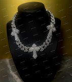 Premium Baguette Cut 925 Silver Moissanite Diamond Cuban Link Chain Hip Hop Style Necklace Rappers