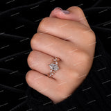 Custom Nature Inspired VVS Dutch Marquise Moissanite Diamond Engagement Ring Women Side Stone Ring Jewelry