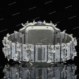 Luxury Iced Thorn-Frame Square Full Iced Moissanite Diamond Watch Premium Statement Timepiece